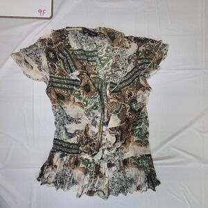 Womens‎ Violet & Claire short sleeve blouse.  Multicolor.  Size Small